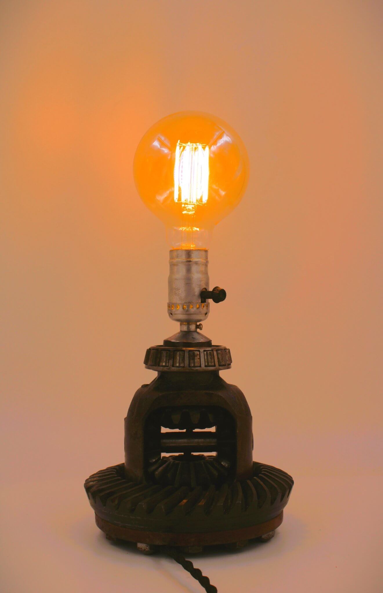 Car Differential Lamp - Rear Diff Automotive Decor, Steampunk Lamp, Unique Upcycled Lighting - Ben's Auto Decor