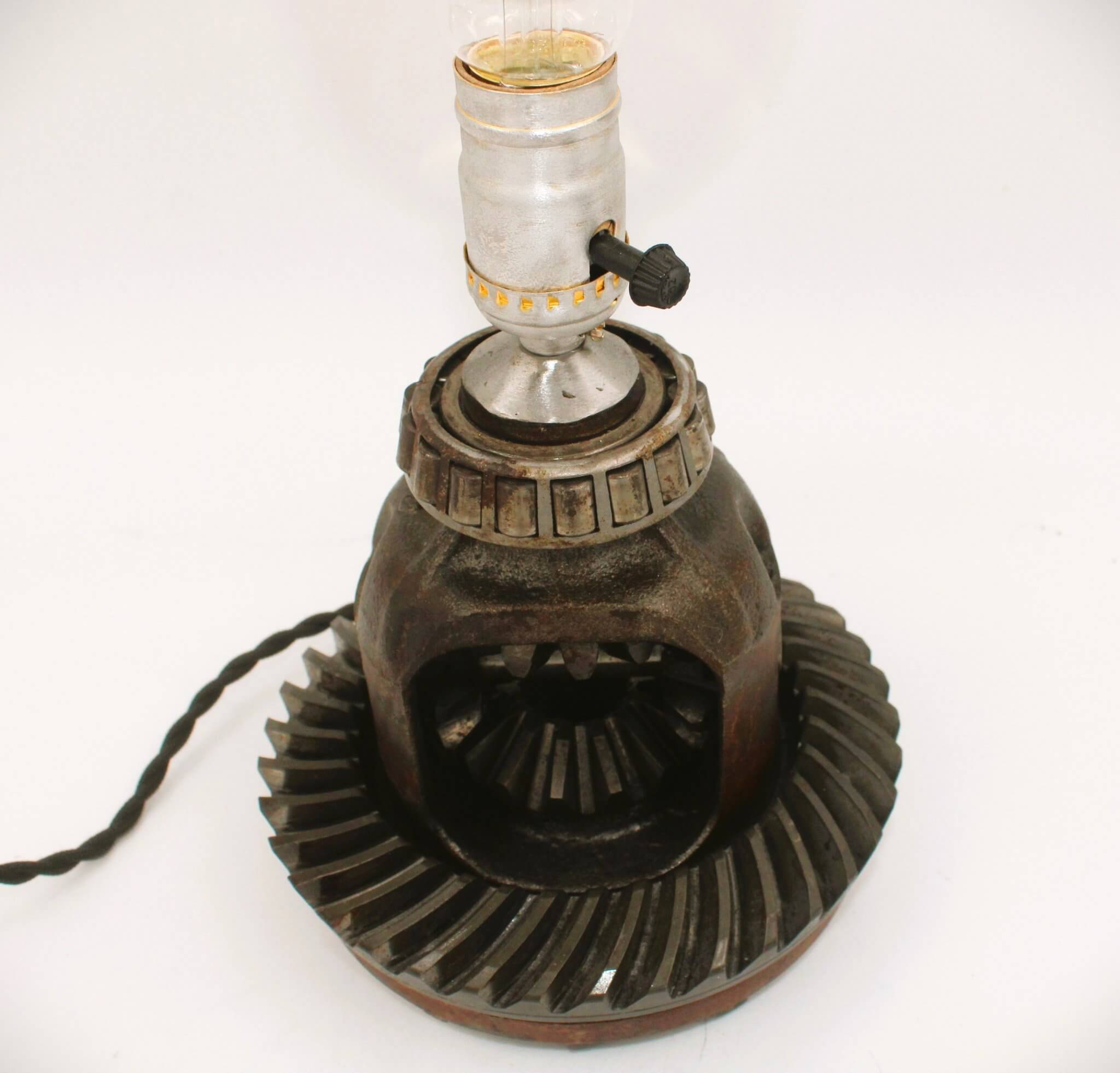 Car Differential Lamp - Rear Diff Automotive Decor, Steampunk Lamp, Unique Upcycled Lighting - Ben's Auto Decor