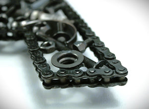 Car Part Letter A - Handmade Gift for Men, Repurposed Decor, Car Themed Sculpture - Ben's Auto Decor