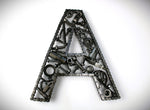 Load image into Gallery viewer, Car Part Letter A - Handmade Gift for Men, Repurposed Decor, Car Themed Sculpture - Ben&#39;s Auto Decor

