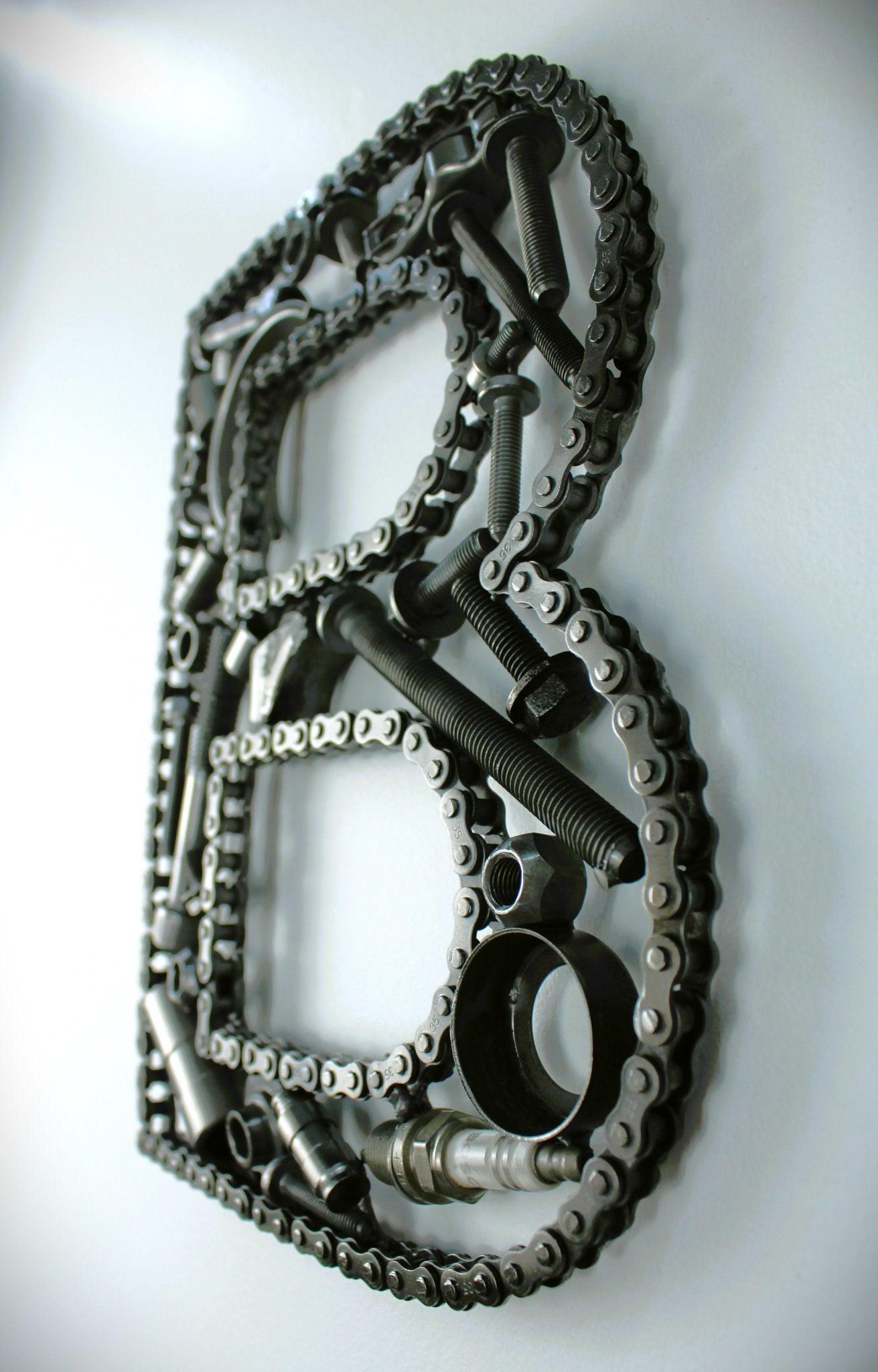 Car Part Letter B - Custom Handcrafted Letter Sign, Unique Automotive Decor, Car Enthusiast Gift - Ben's Auto Decor