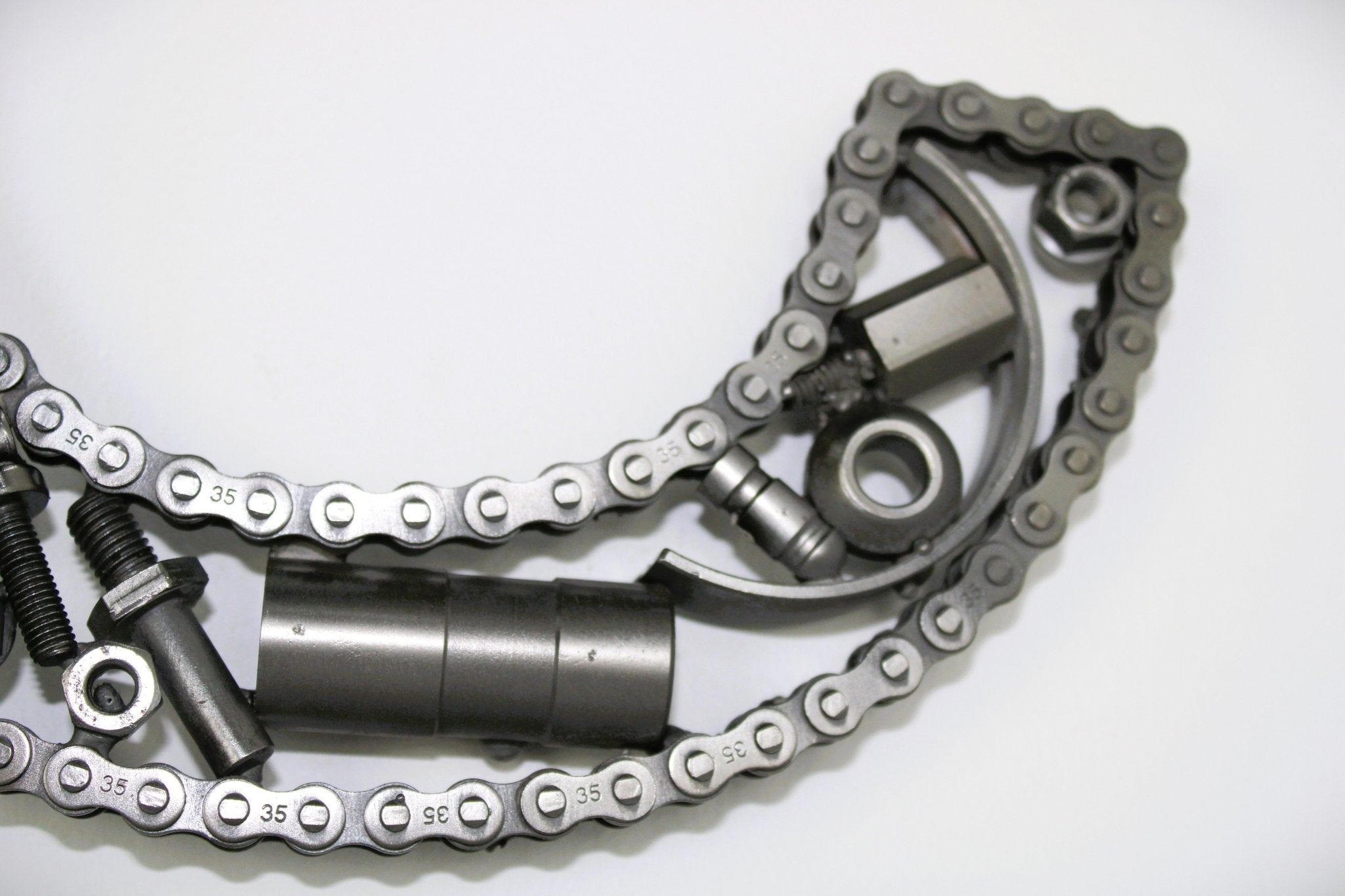 Car Part Letter C - Metal Automotive Wall Art, Unique Shelf Decor - Ben's Auto Decor