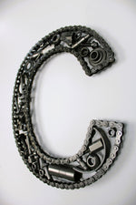Load image into Gallery viewer, Car Part Letter C - Metal Automotive Wall Art, Unique Shelf Decor - Ben&#39;s Auto Decor
