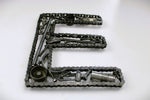 Load image into Gallery viewer, Car Part Letter E - Motorhead Gift, Unique Petrolhead Decor, Custom Metallic Wall Art - Ben&#39;s Auto Decor
