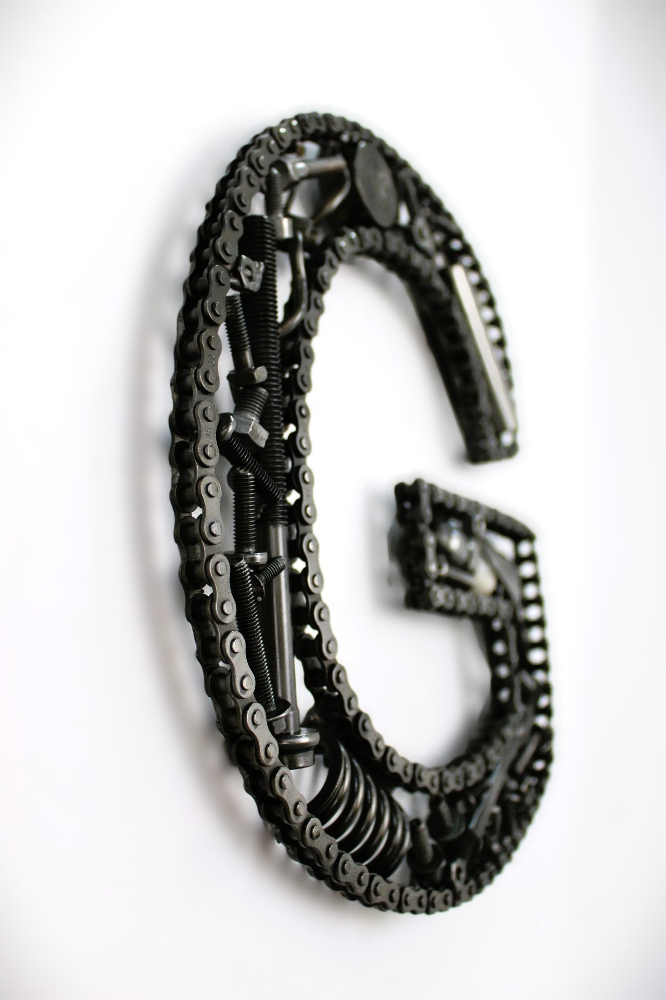 Car Part Letter G - Steampunk Decor, Motorhead Initial Sign, Automotive Wall Art - Ben's Auto Decor