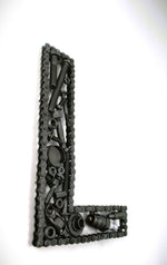 Load image into Gallery viewer, Car Part Letter L - Man Cave Wall Art, Steampunk Metal Last Name Sign - Ben&#39;s Auto Decor
