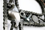 Load image into Gallery viewer, Car Part Letter P - Scrap Metal Art, Unique Gift for Car Lovers, Garage Decor - Ben&#39;s Auto Decor
