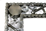 Load image into Gallery viewer, Car Part Letter P - Scrap Metal Art, Unique Gift for Car Lovers, Garage Decor - Ben&#39;s Auto Decor

