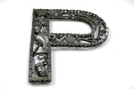 Load image into Gallery viewer, Car Part Letter P - Scrap Metal Art, Unique Gift for Car Lovers, Garage Decor - Ben&#39;s Auto Decor
