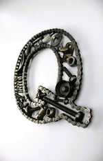 Load image into Gallery viewer, Car Part Letter Q - 3d Metal Wall Art, Handmade Gift, Unique Home Decor - Ben&#39;s Auto Decor
