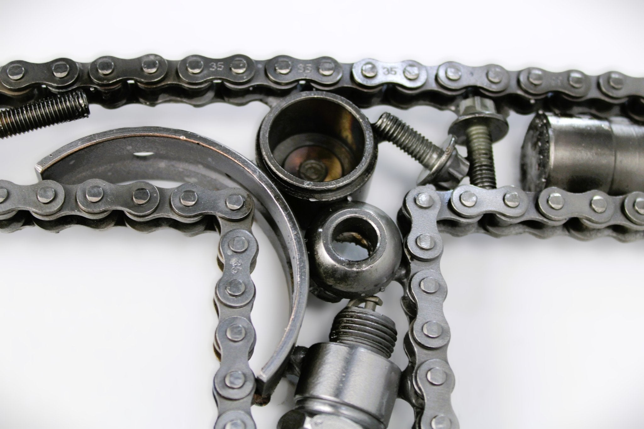 Car Part Letter T - Car Part Wall Hanging, Unique Gift for Husband, Automotive Decor - Ben's Auto Decor