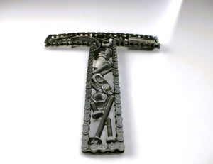 Car Part Letter T - Car Part Wall Hanging, Unique Gift for Husband, Automotive Decor - Ben's Auto Decor
