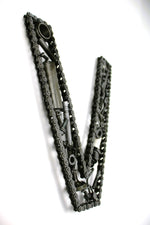 Load image into Gallery viewer, Car Part Letter V - Repurposed Art, Automotive Decor Made From Car Parts - Ben&#39;s Auto Decor
