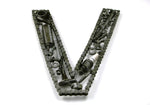 Load image into Gallery viewer, Car Part Letter V - Repurposed Art, Automotive Decor Made From Car Parts - Ben&#39;s Auto Decor

