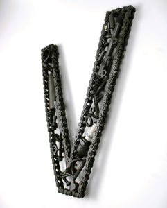 Car Part Letter V - Repurposed Art, Automotive Decor Made From Car Parts - Ben's Auto Decor