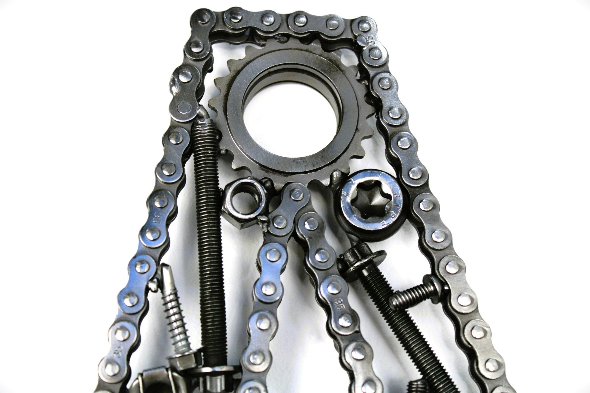 Car Part Letter W - Steampunk Engine Art, Unique Metal Wall Sculpture, Modern Name Sign - Ben's Auto Decor