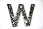 Load image into Gallery viewer, Car Part Letter W - Steampunk Engine Art, Unique Metal Wall Sculpture, Modern Name Sign - Ben&#39;s Auto Decor
