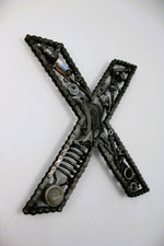 Load image into Gallery viewer, Car Part Letter X - Initial Sign, Repurposed Wall Art for Car Enthusiasts - Ben&#39;s Auto Decor
