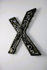 Load image into Gallery viewer, Car Part Letter X - Initial Sign, Repurposed Wall Art for Car Enthusiasts - Ben&#39;s Auto Decor

