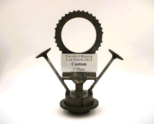 Car Part Trophies - Hand - Welded Awards for Car Shows and Events, Customized Design and Plaque, Steampunk Trophies - Ben's Auto Decor