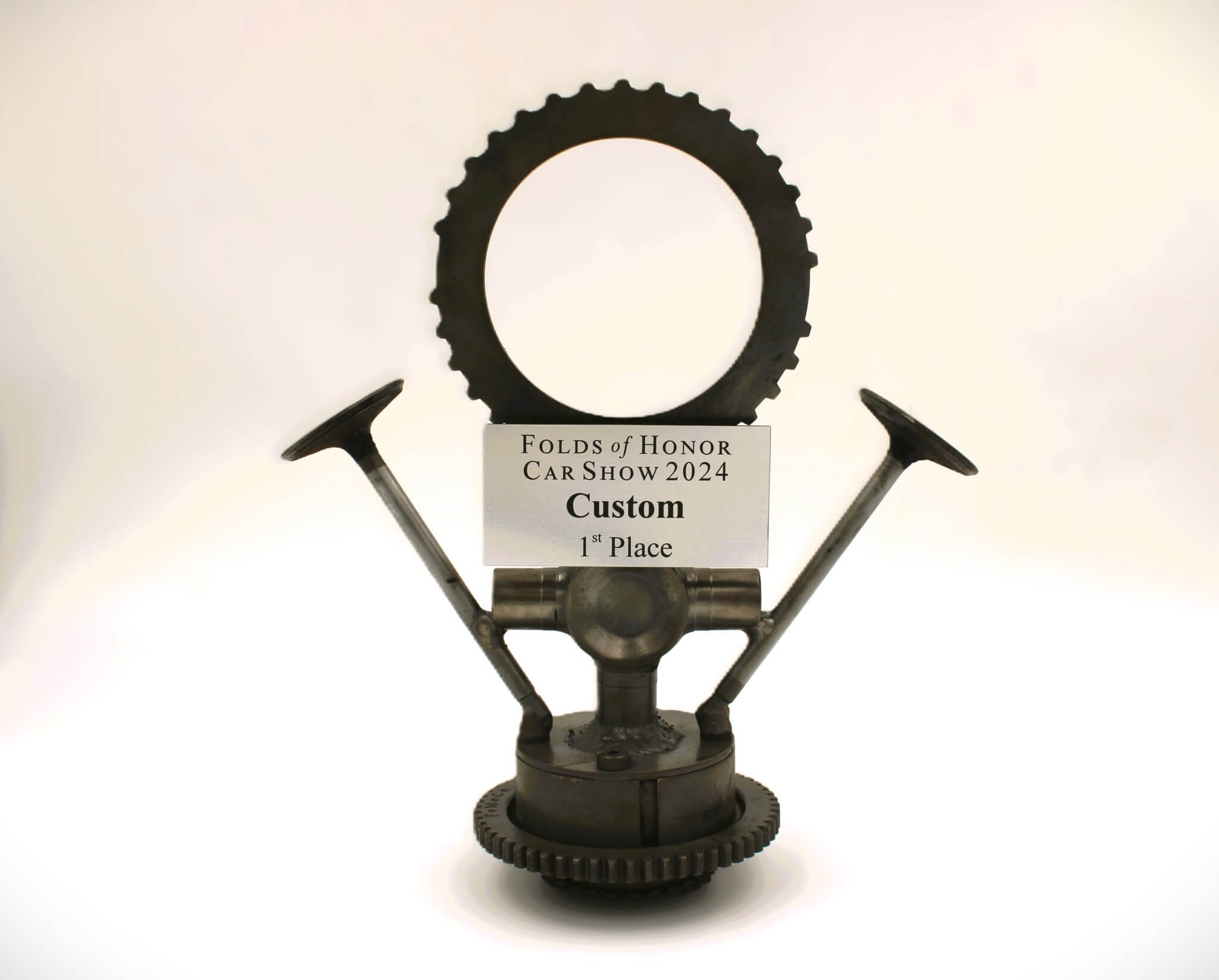 Car Part Trophies - Hand - Welded Awards for Car Shows and Events, Customized Design and Plaque, Steampunk Trophies - Ben's Auto Decor