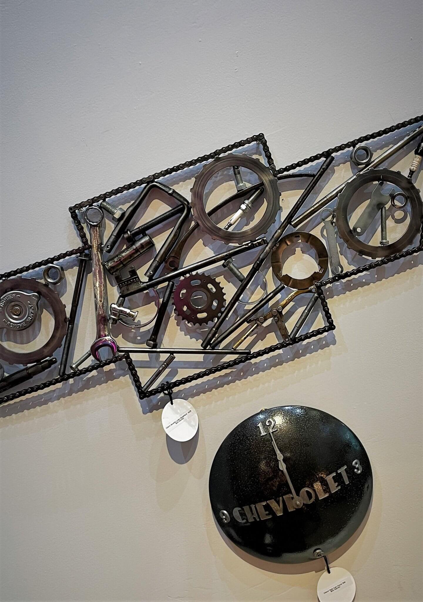 Chevrolet Logo Car Part Art - Automotive Wall Art, Unique Decor for Car Enthusiasts - Ben's Auto Decor