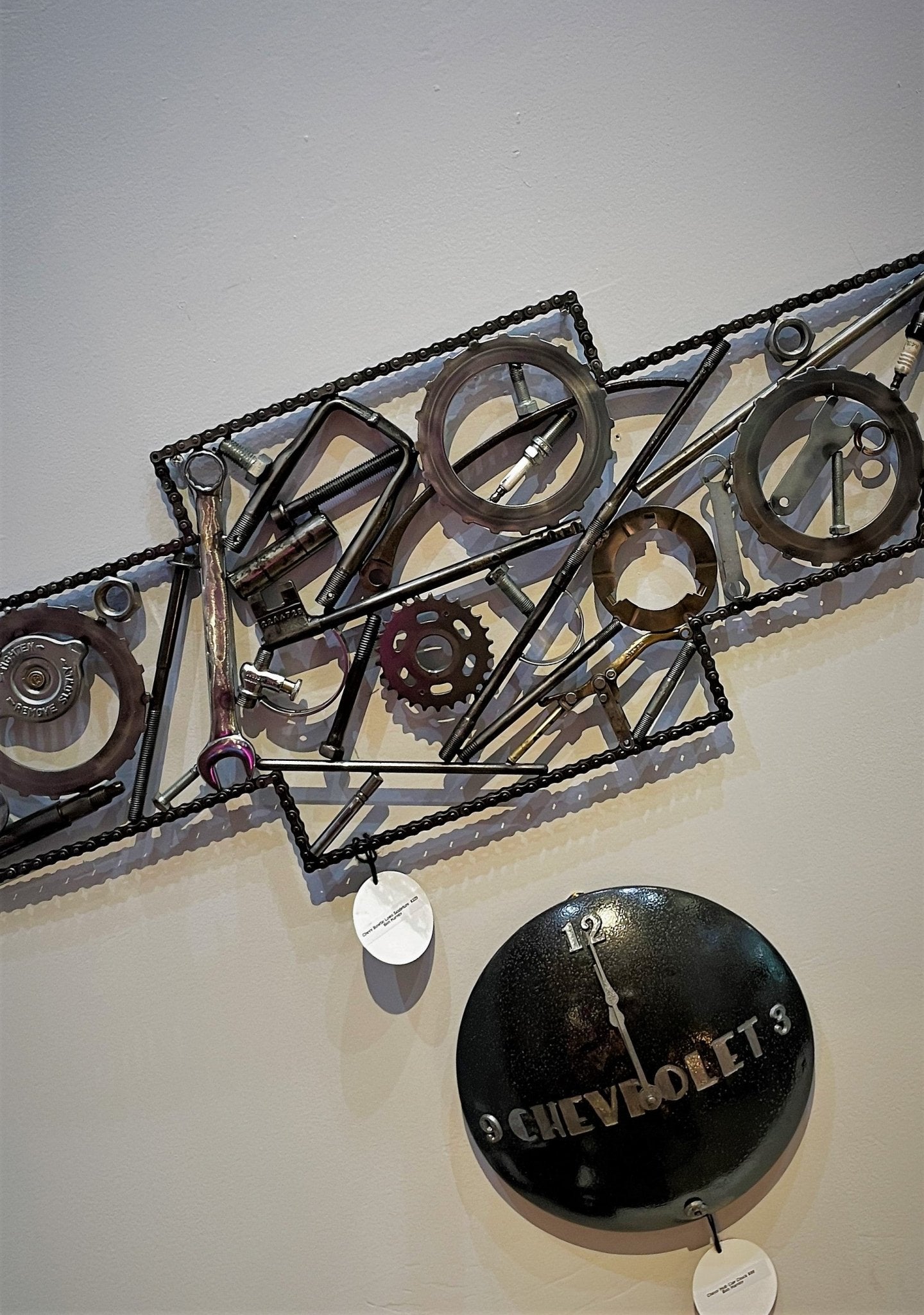 Chevrolet Logo Car Part Art - Automotive Wall Art, Unique Decor for Car Enthusiasts - Ben's Auto Decor