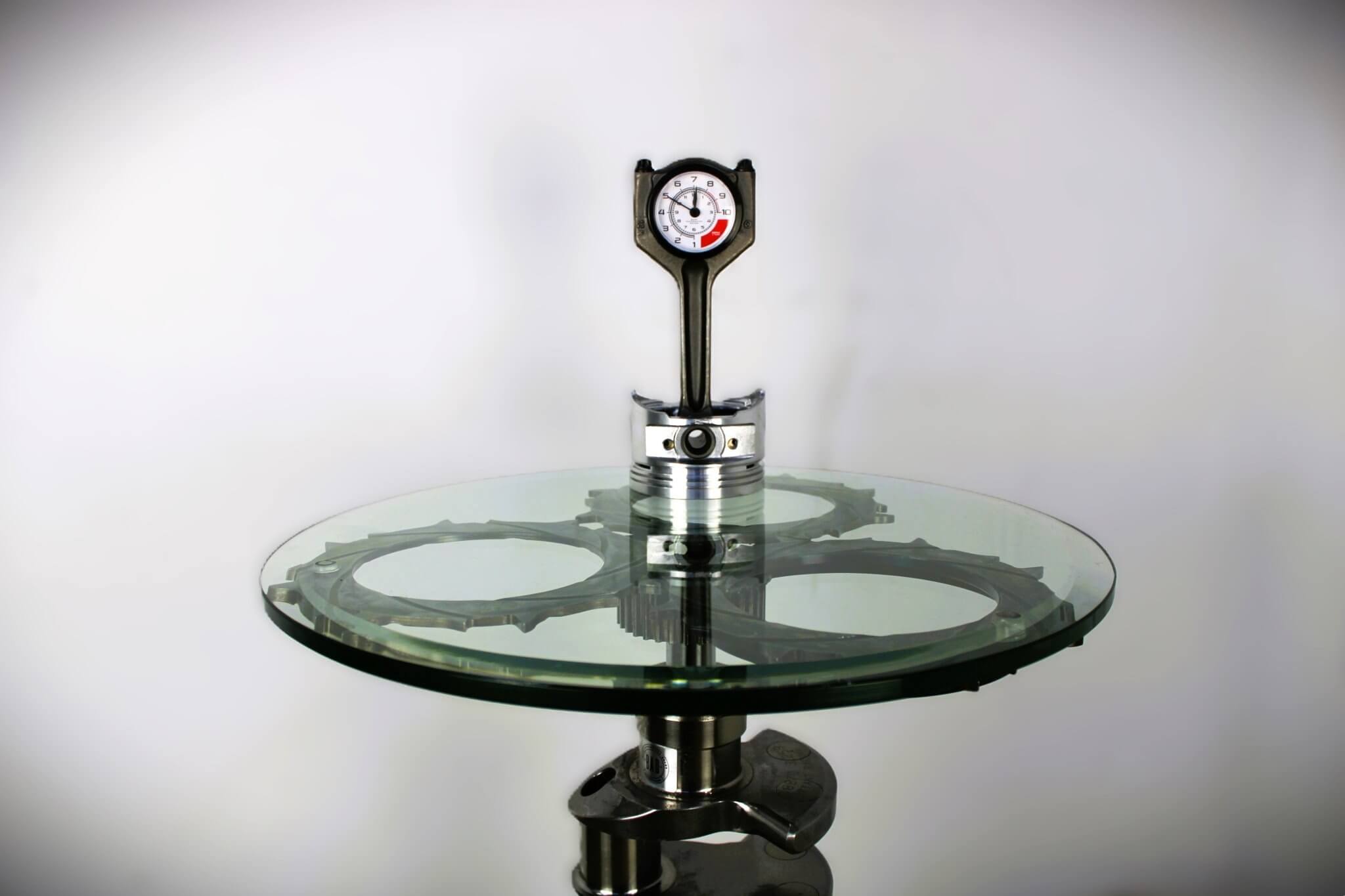 Crankshaft Table - Automotive Decor, Man Cave Furniture, Steampunk Decor, Round Table - Ben's Auto Decor