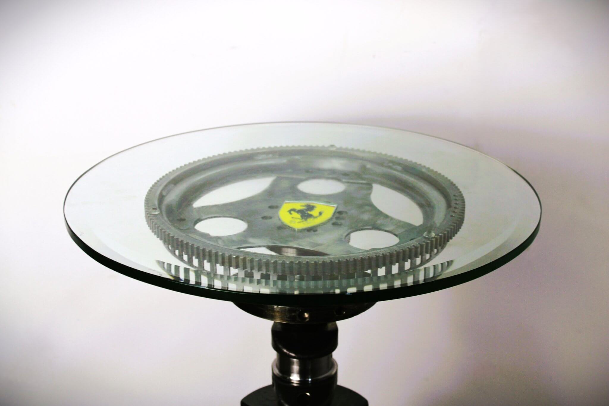 Crankshaft Table - Automotive Decor, Man Cave Furniture, Steampunk Decor, Round Table - Ben's Auto Decor