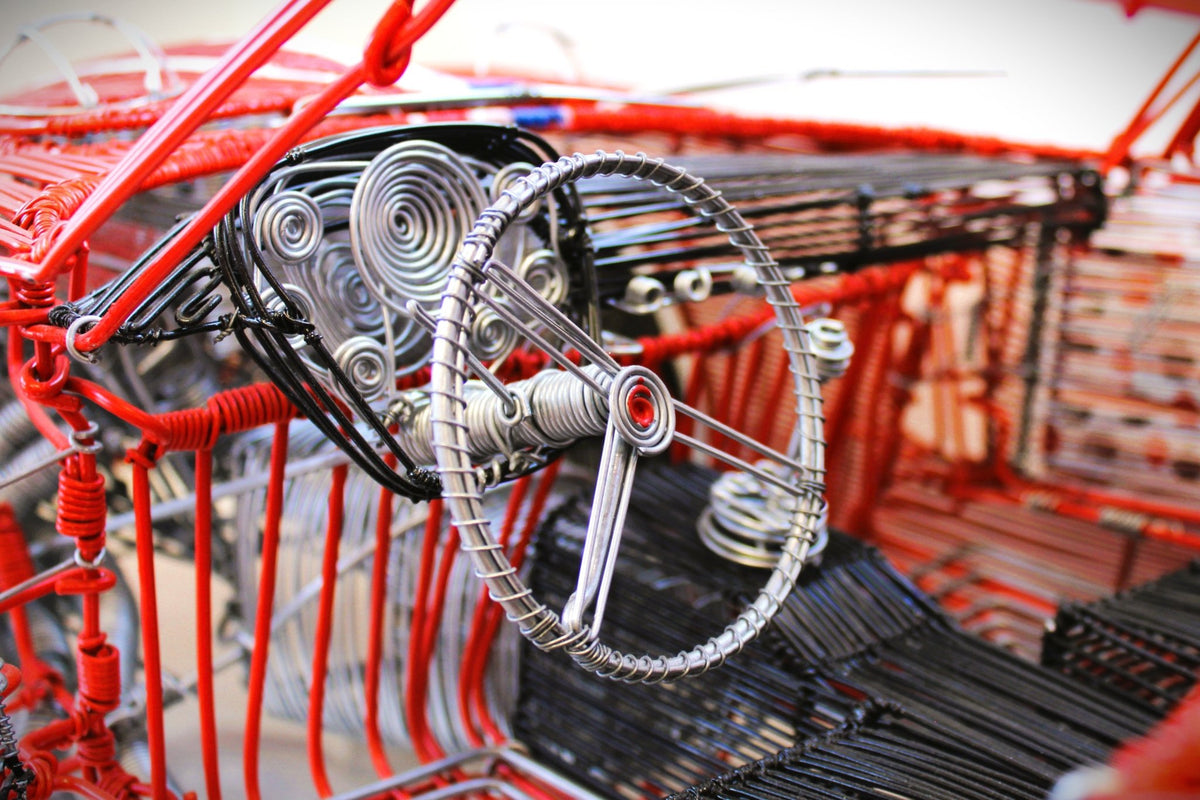 Ferrari 250 GTO No. 19 — Kinetic Wire Sculpture - Ben's Auto Decor