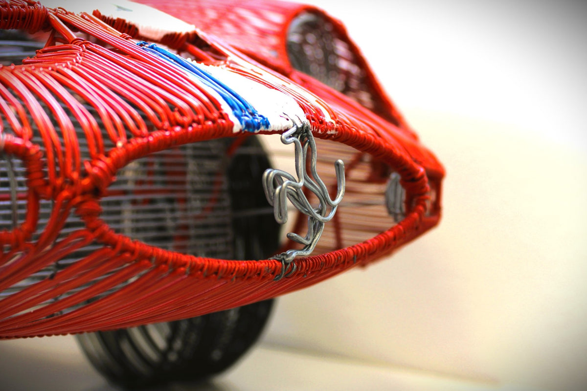 Ferrari 250 GTO No. 19 — Kinetic Wire Sculpture - Ben's Auto Decor