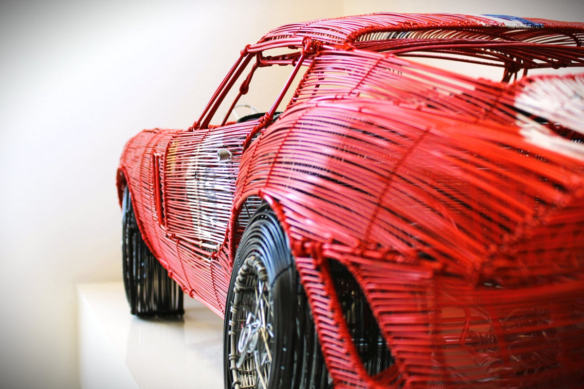 Ferrari 250 GTO No. 19 — Kinetic Wire Sculpture - Ben's Auto Decor