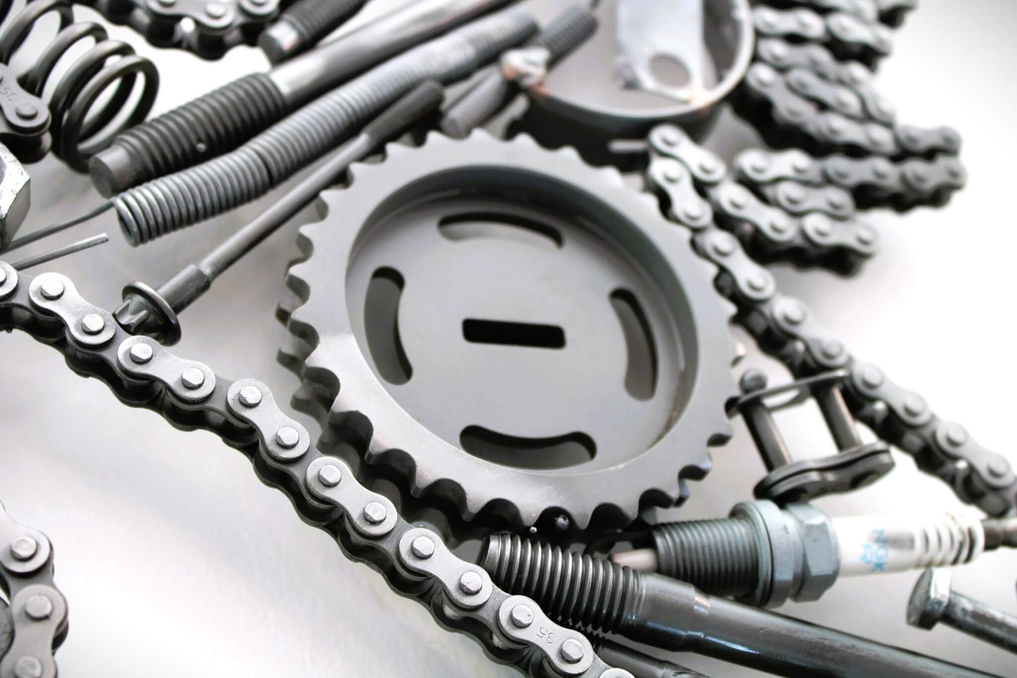 Ferrari Prancing Horse Metal Wall Art - Ferrari Automotive Decor, Unique Steampunk Wall Art - Ben's Auto Decor