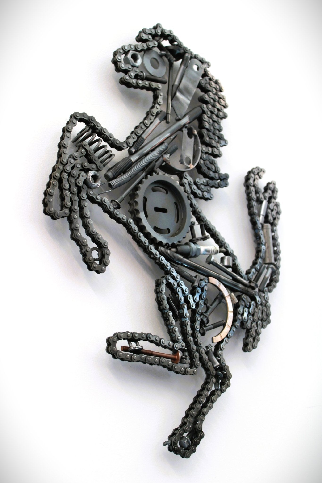 Ferrari Prancing Horse Metal Wall Art - Ferrari Automotive Decor, Unique Steampunk Wall Art - Ben's Auto Decor
