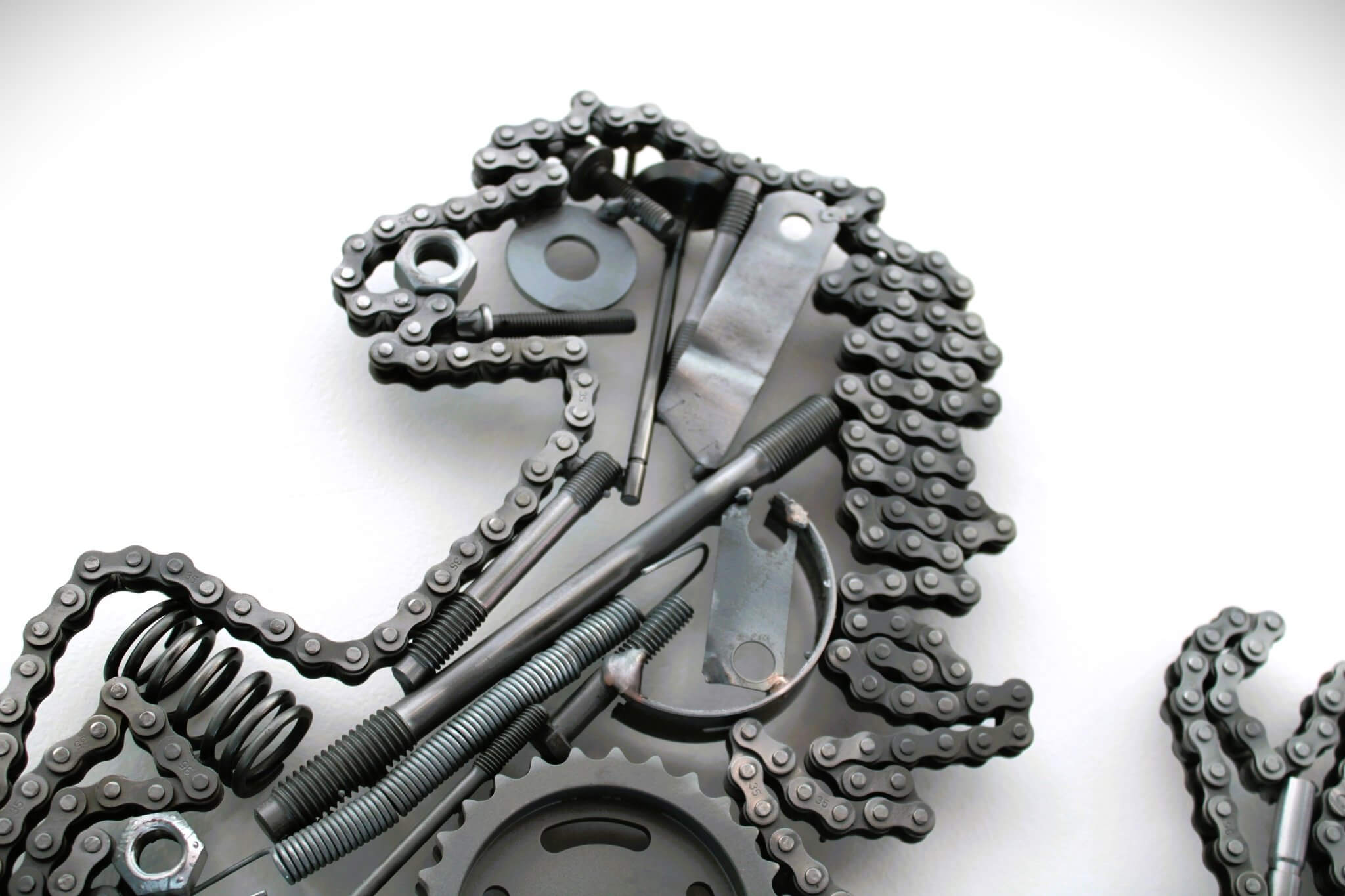 Ferrari Prancing Horse Metal Wall Art - Ferrari Automotive Decor, Unique Steampunk Wall Art - Ben's Auto Decor