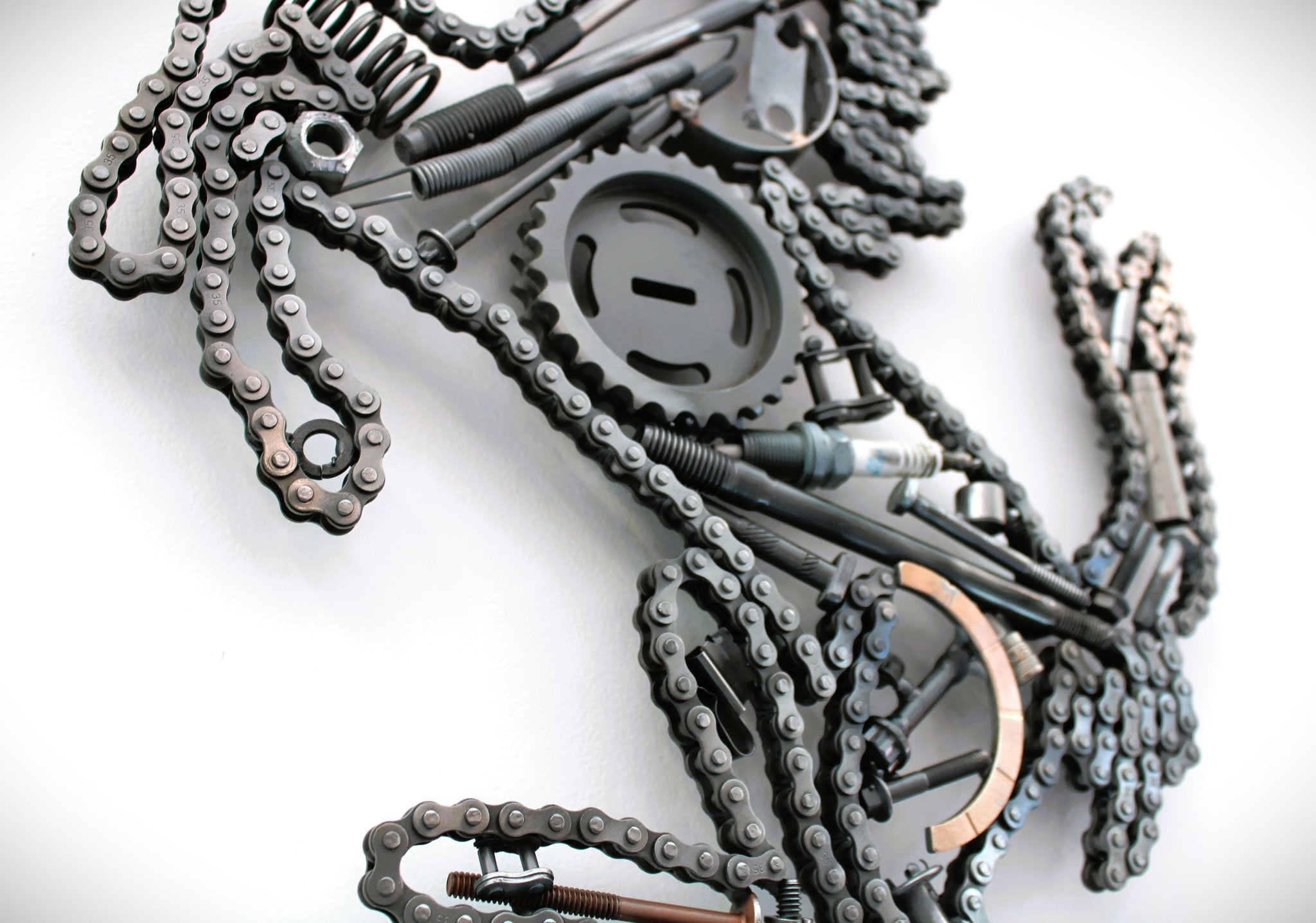 Ferrari Prancing Horse Metal Wall Art - Ferrari Automotive Decor, Unique Steampunk Wall Art - Ben's Auto Decor