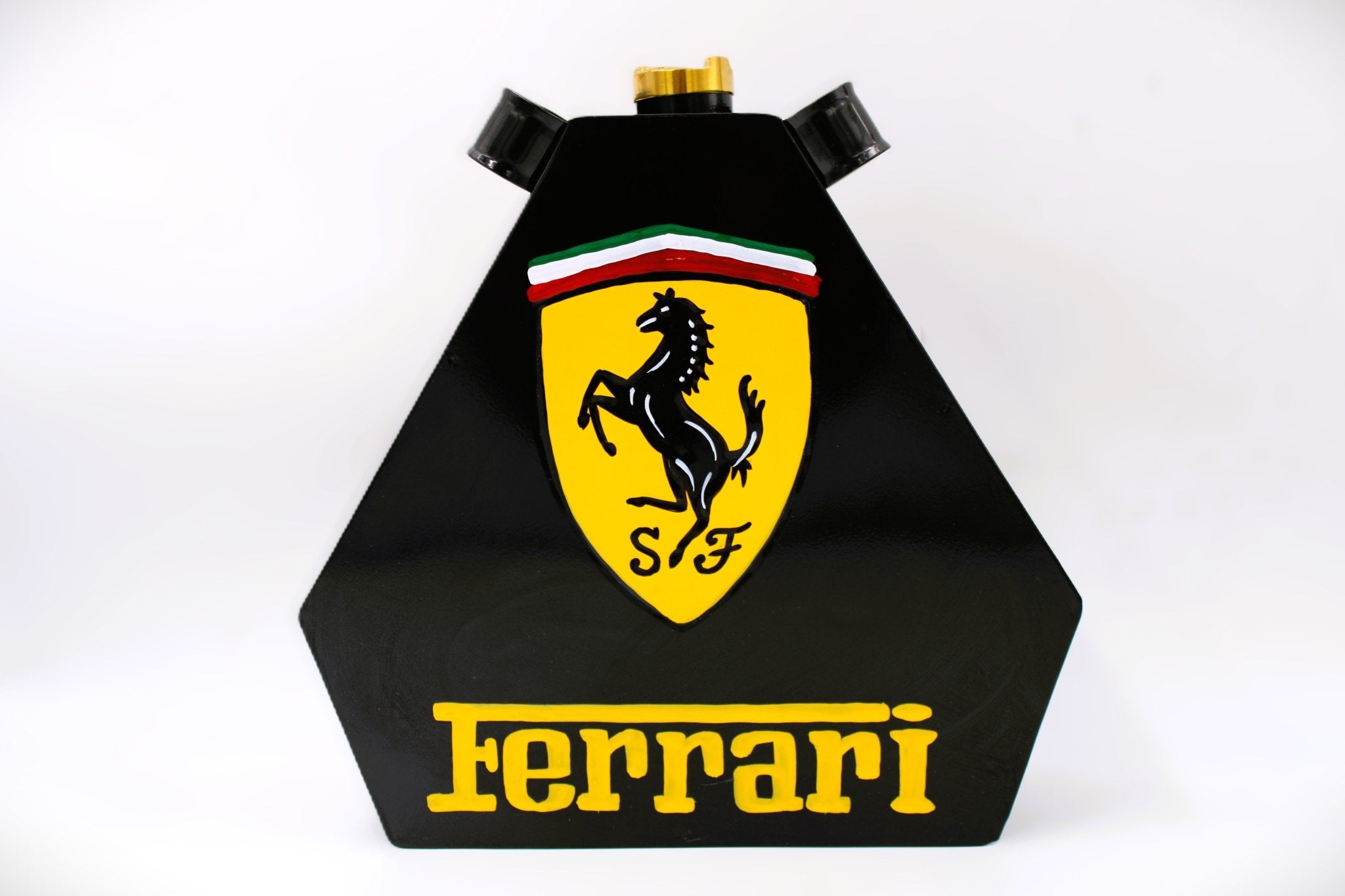 Ferrari Vintage Gas Can - Repurposed Decor, Ferrari Logo Art, Car Guy Gift - Ben's Auto Decor