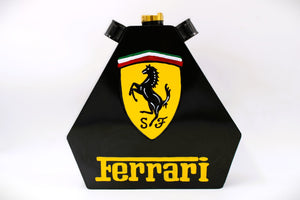 Ferrari Vintage Gas Can - Repurposed Decor, Ferrari Logo Art, Car Guy Gift - Ben's Auto Decor