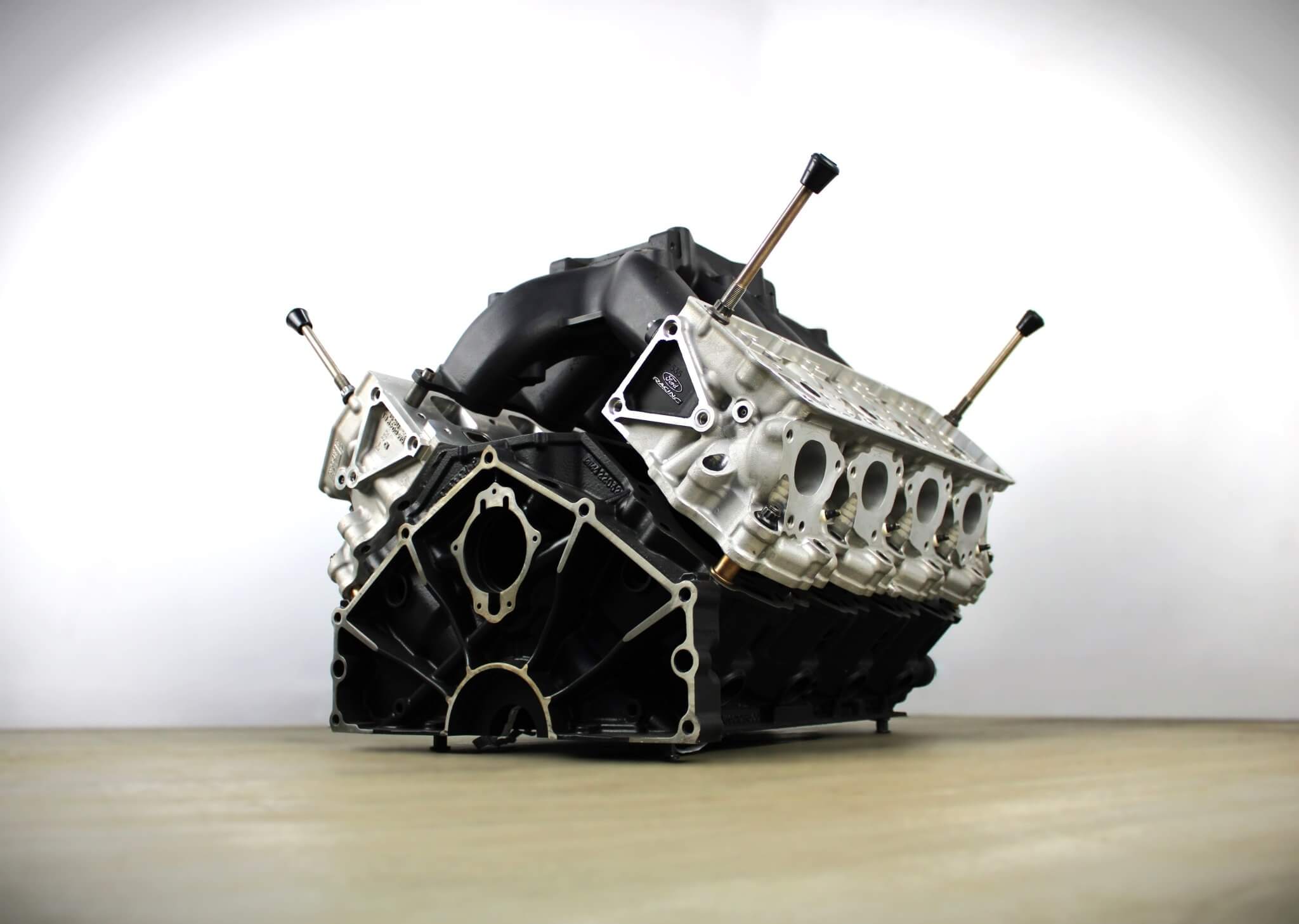 Ford FR9 NASCAR Engine Block Coffee Table - Handcrafted Unique Automotive Decor, Customizable Man Cave Furniture - Ben's Auto Decor