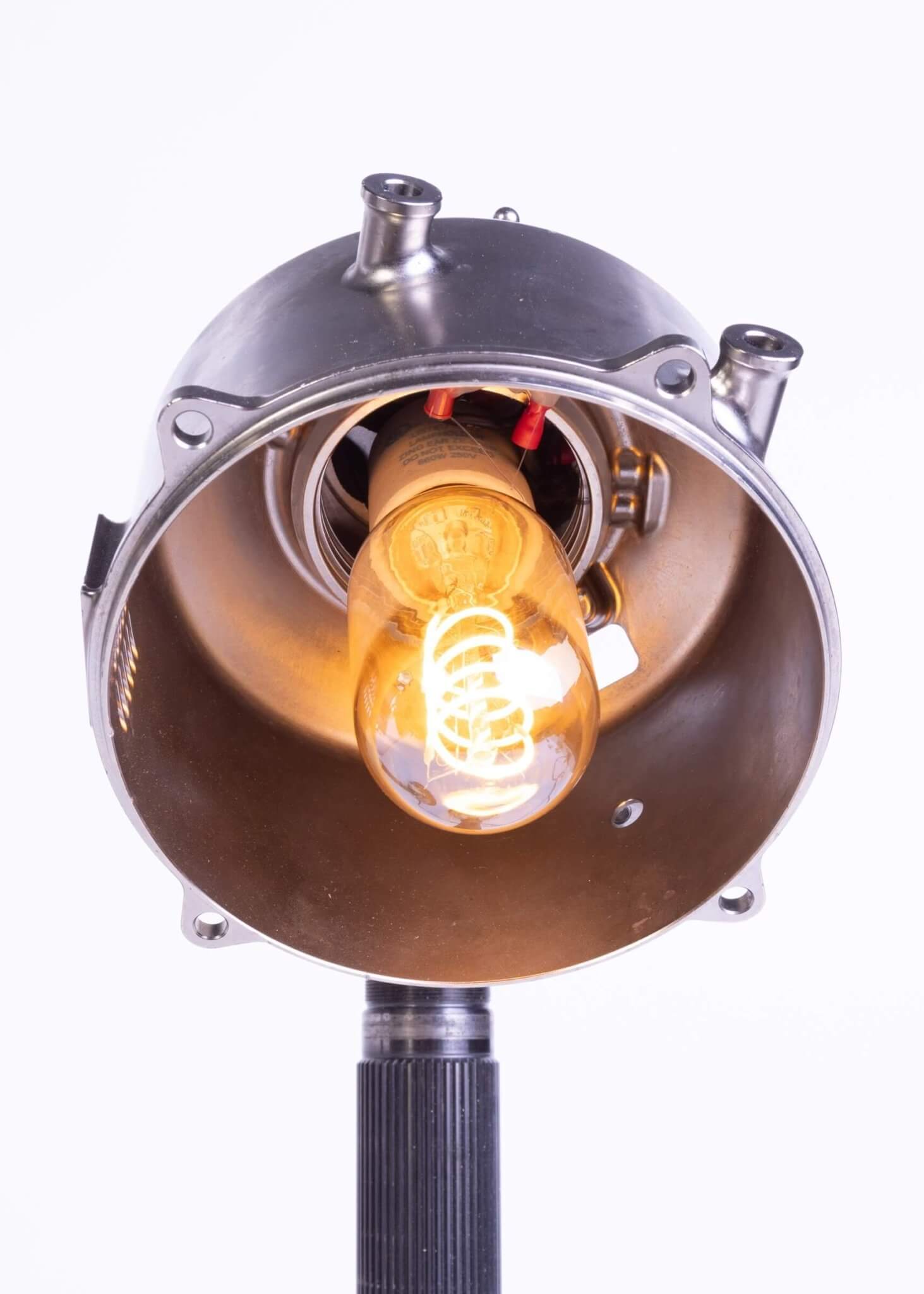 Formula 1 Clutch Housing Lamp - Race Car Decor Made from Authentic McLaren Engine Components - Ben's Auto Decor