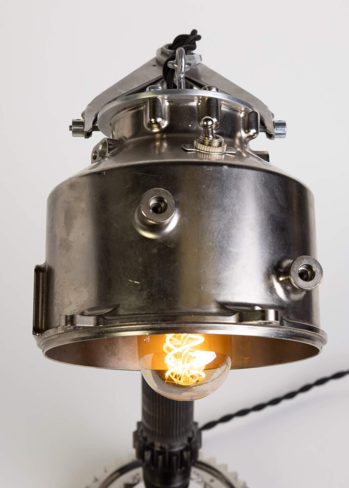 Formula 1 Clutch Housing Lamp - Race Car Decor Made from Authentic McLaren Engine Components - Ben's Auto Decor