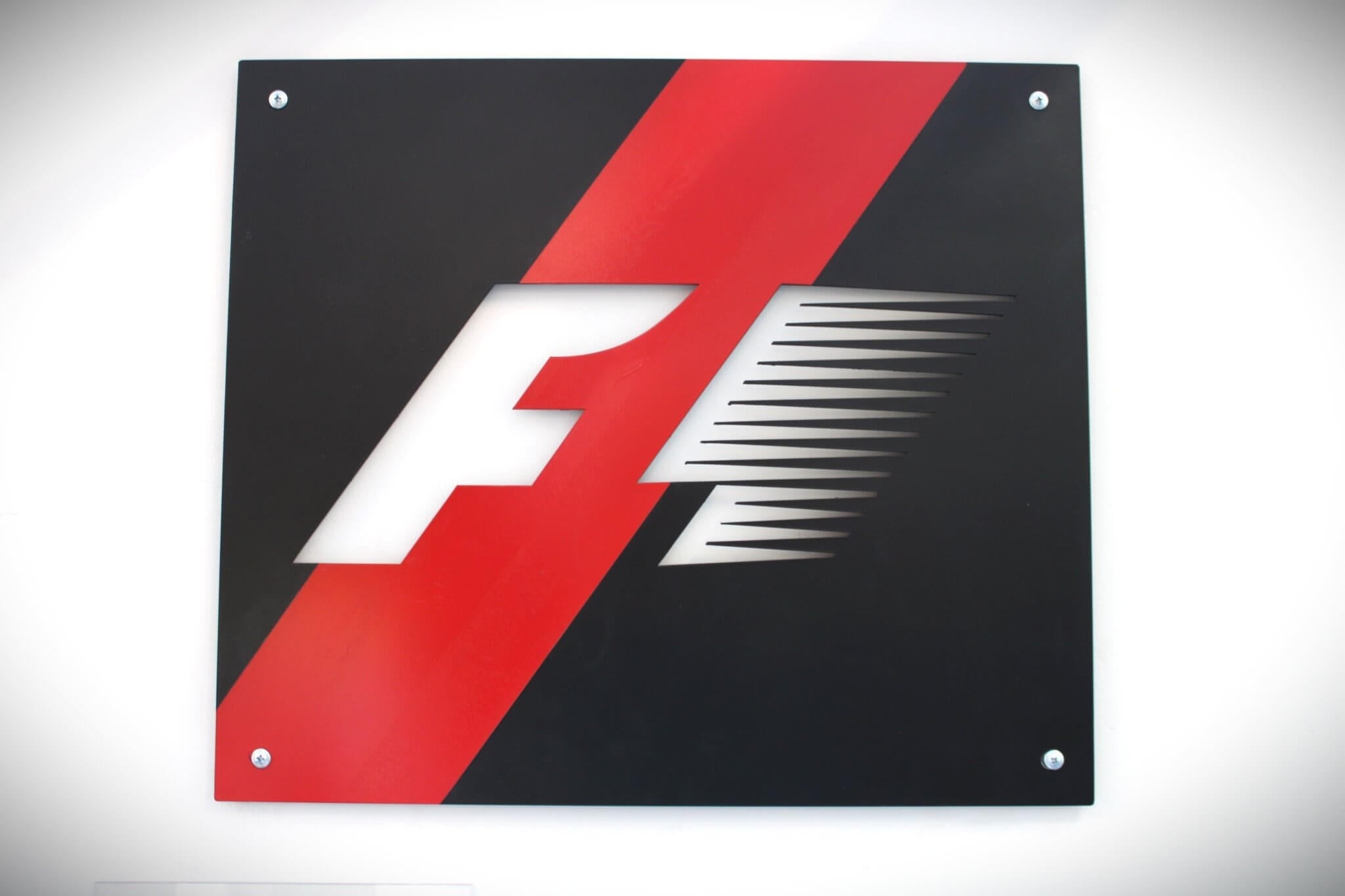 Formula 1 Metal Wall Art Sign - Classic F1 Black and Red, Ready to Hang, Racecar Enthusiast Decor - Ben's Auto Decor