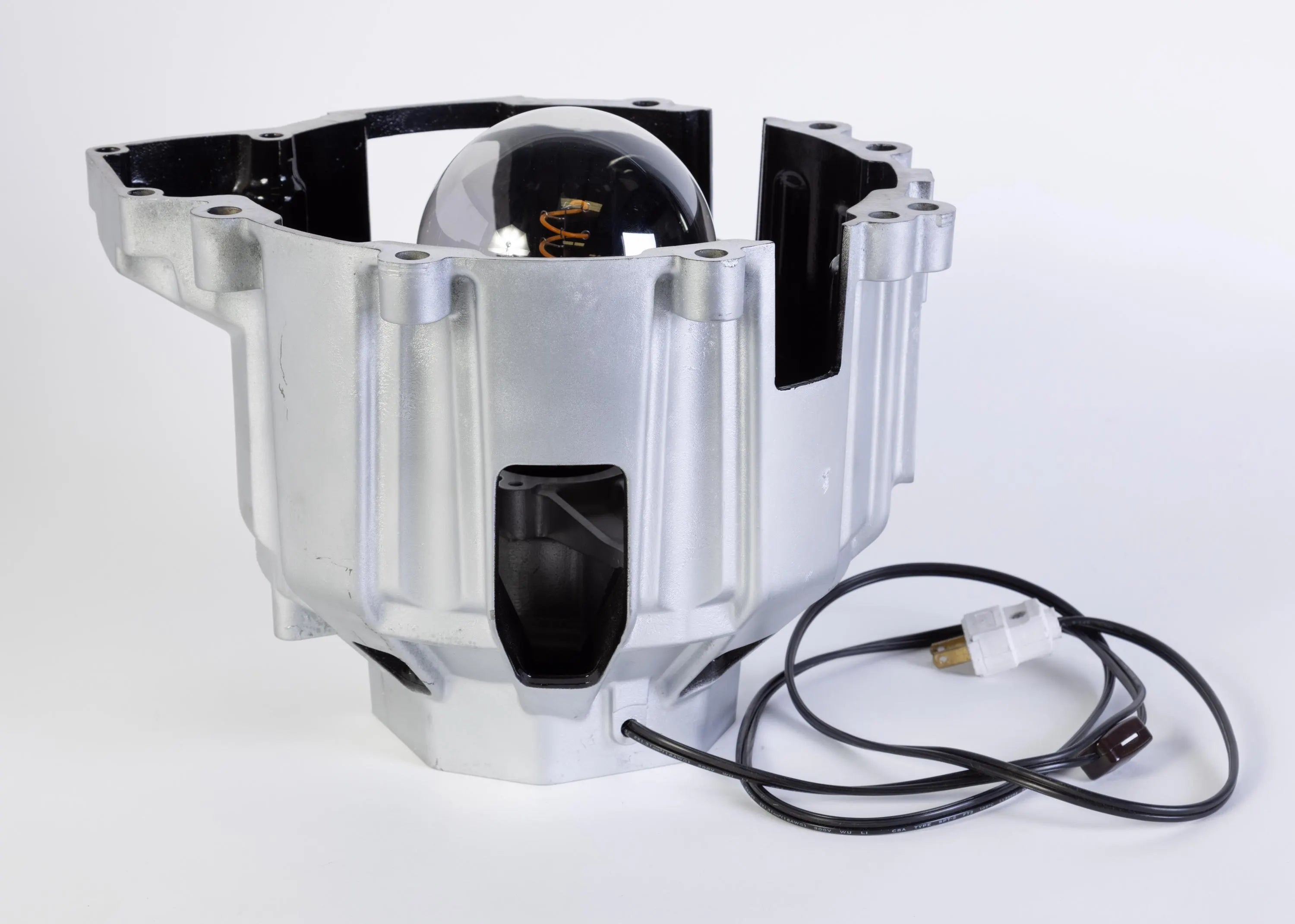 Maserati F136 Bell Housing Lamp - Table and Desk Lighting, Industrial Car Part Decor, Handmade