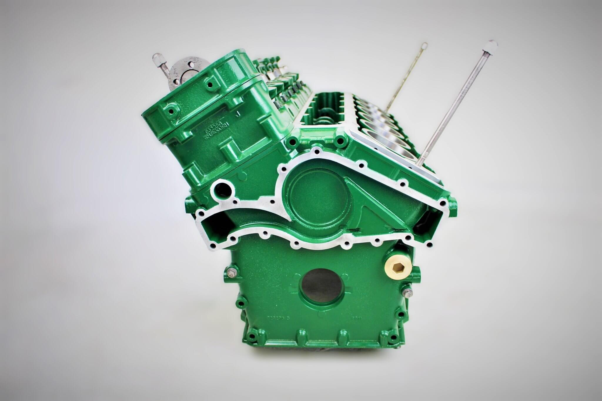 Jaguar V12 Engine Block Coffee Table - British Racing Green Finish, Man Cave Furniture - Ben's Auto Decor