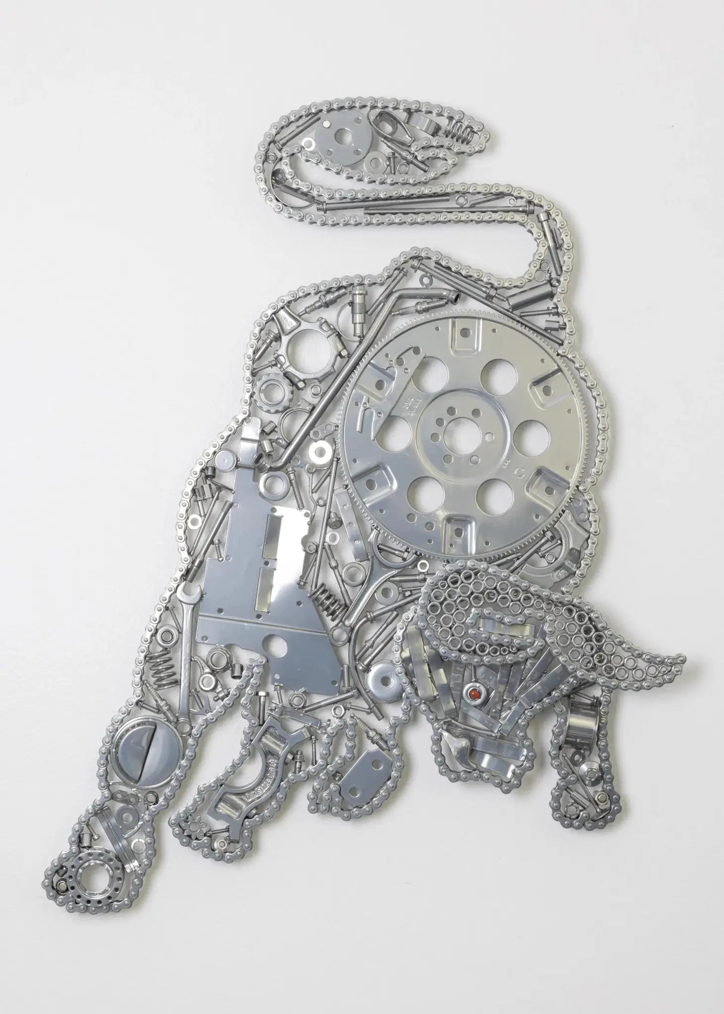 Lamborghini Bull Logo Wall Sculpture - Handcrafted Metal Art from Genuine Auto Parts - Ben's Auto Decor