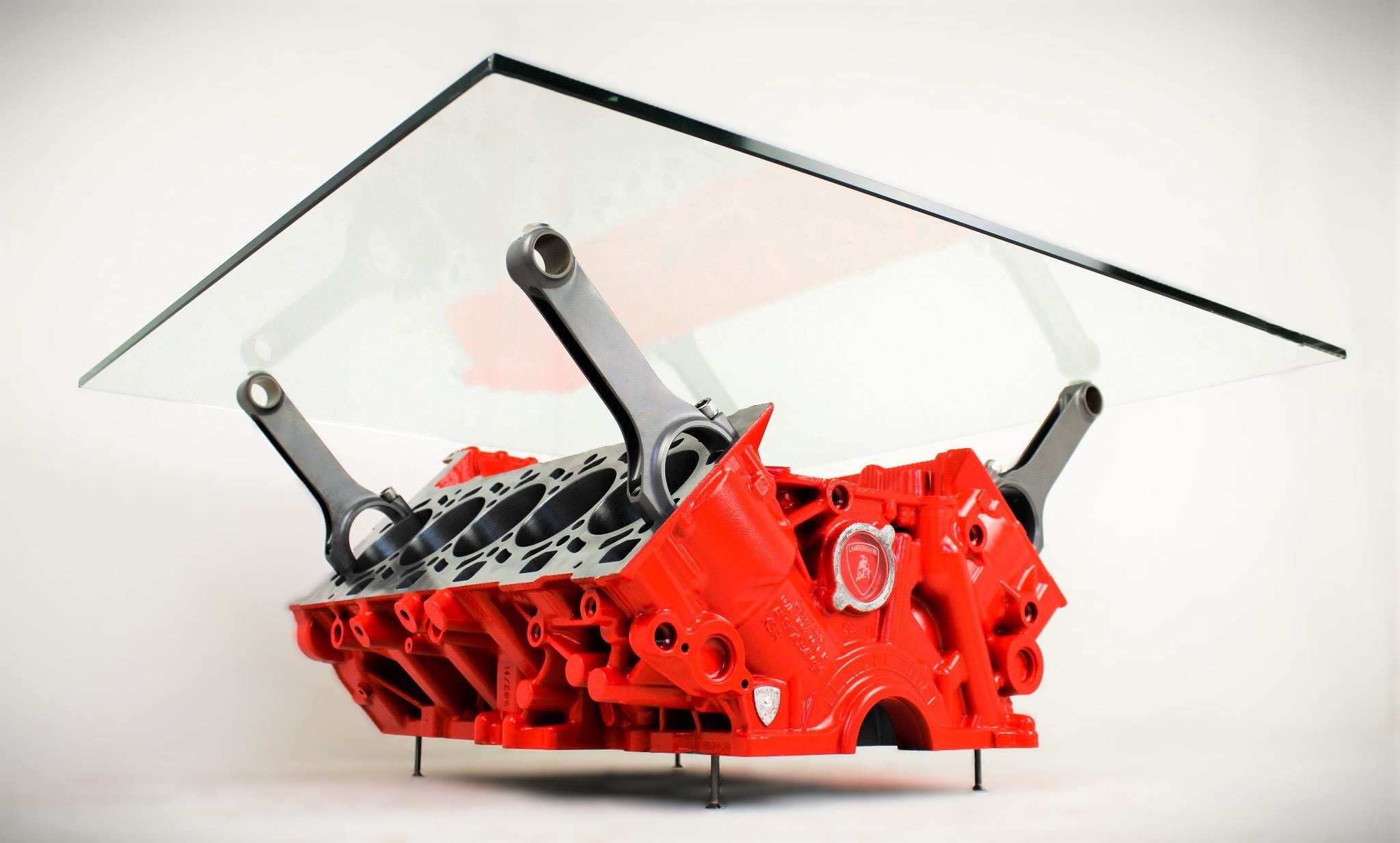 Lamborghini Gallardo V10 Engine Block Coffee Table - Unique Man Cave Furniture, Lamborghini Decor - Ben's Auto Decor