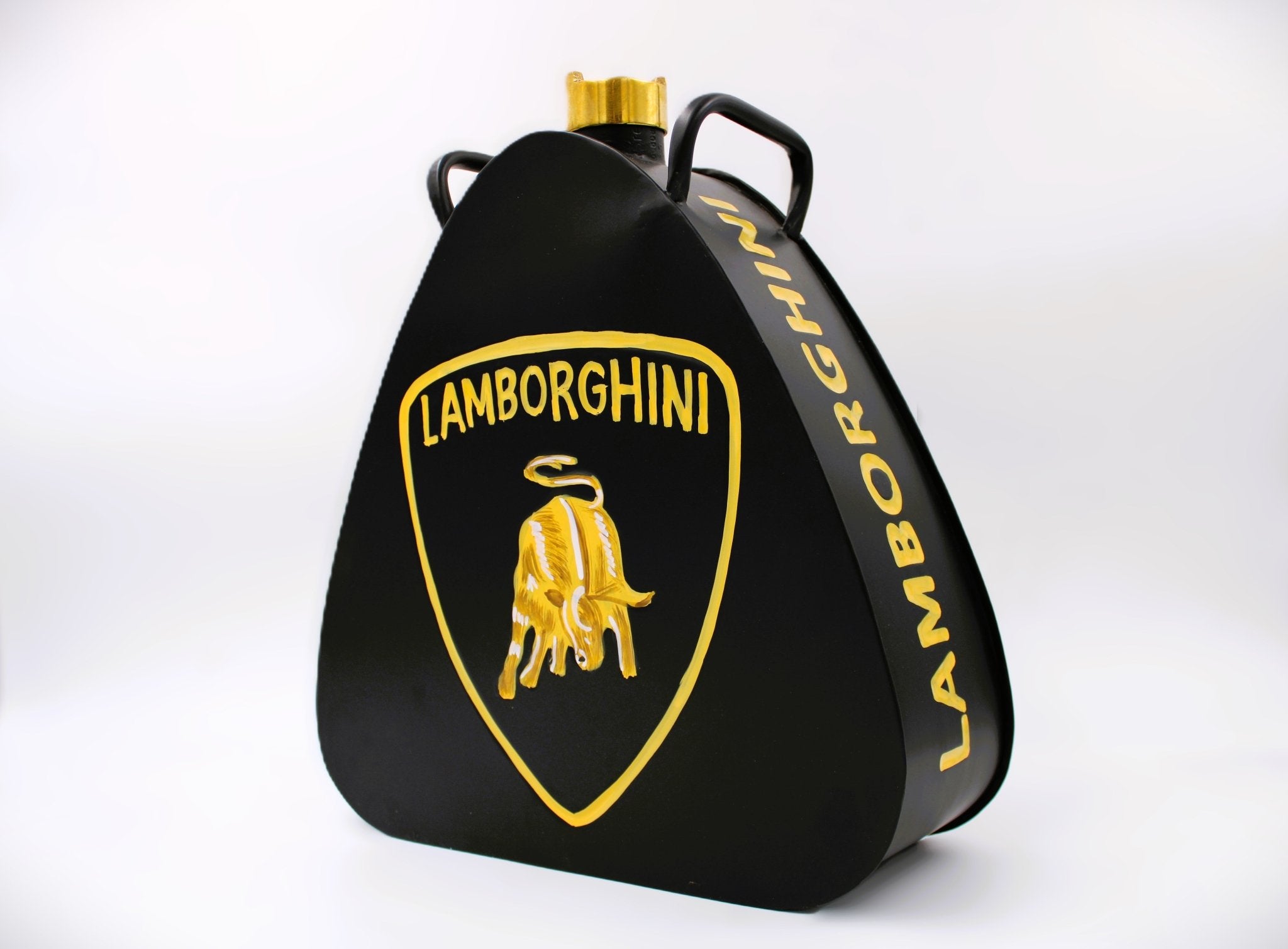 Lamborghini Vintage Gas Can - Gift for Car Lovers, Lamborghini Logo Art, Unique Decor - Ben's Auto Decor