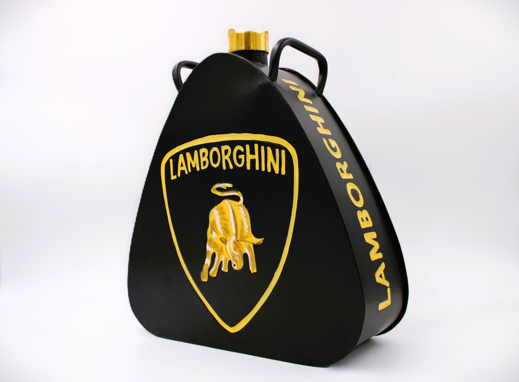 Lamborghini Vintage Gas Can - Gift for Car Lovers, Lamborghini Logo Art, Unique Decor - Ben's Auto Decor
