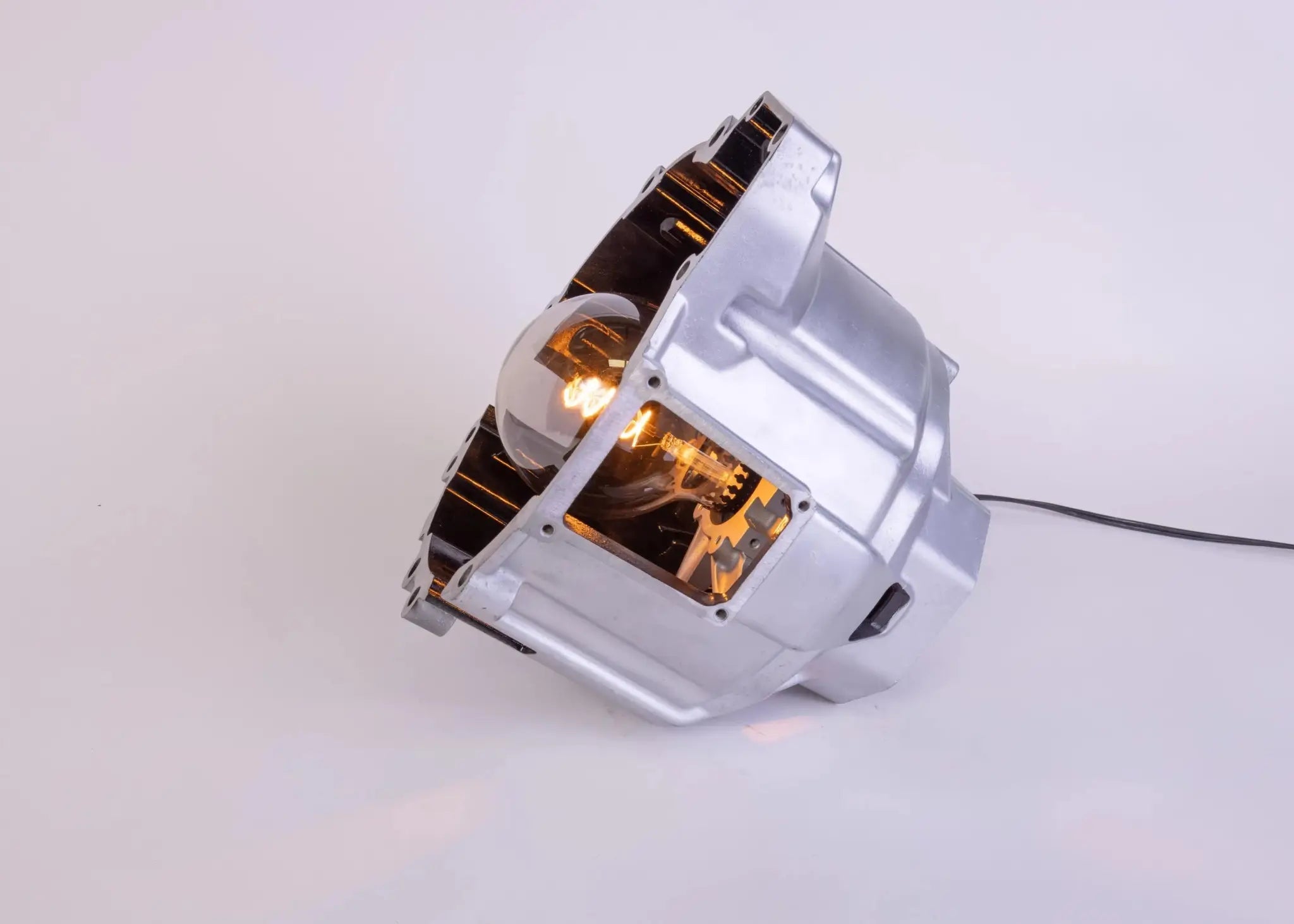 Maserati F136 Bell Housing Lamp - Table and Desk Lighting, Industrial Car Part Decor, Handmade - Ben's Auto Decor