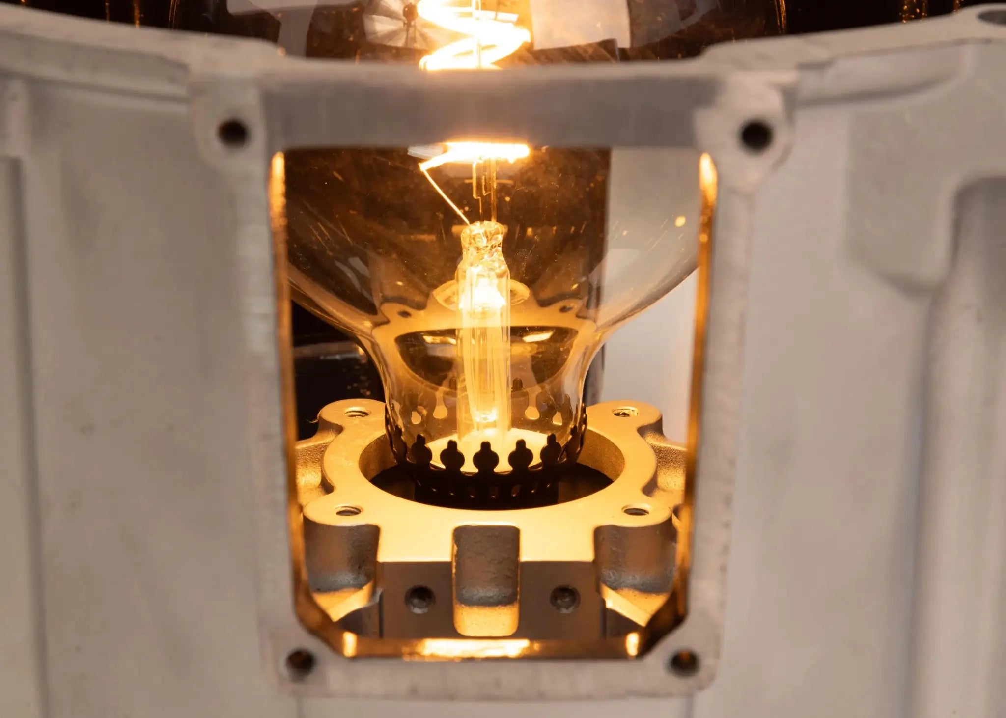 Maserati F136 Bell Housing Lamp - Table and Desk Lighting, Industrial Car Part Decor, Handmade - Ben's Auto Decor